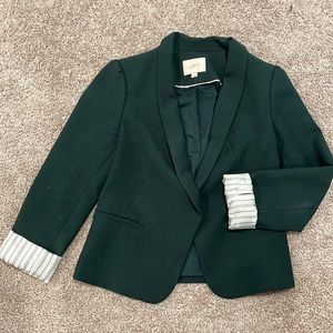 Dark green blazer from LOFT